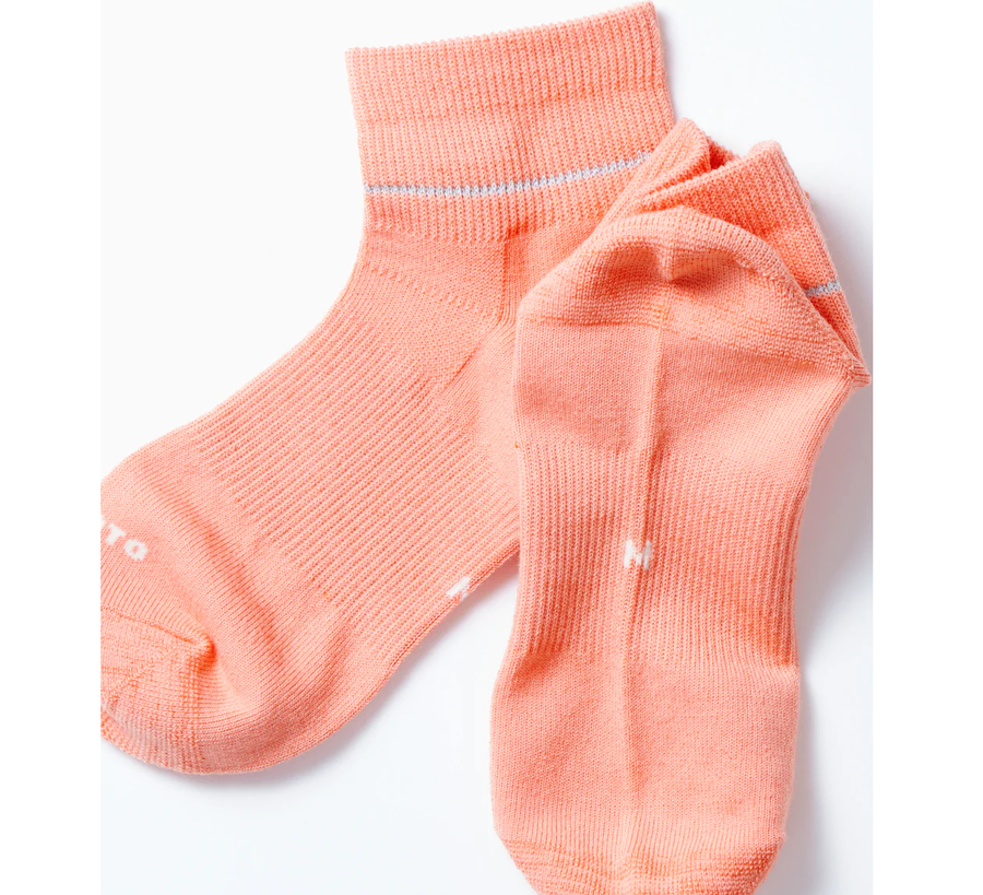 rototo, double face socks, found bath, found bath uk stockist, orange, marl, cotton, wool, ro to to, Japanese socks, made in japan, towelling, rototo uk stockist, Coral All Rounder Socks