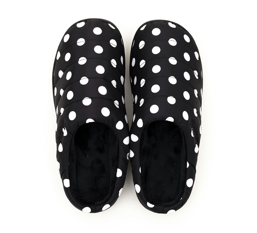Subu Dots Slipper, black and white polka dot, slippers outdoor shoes slippers, subu japan