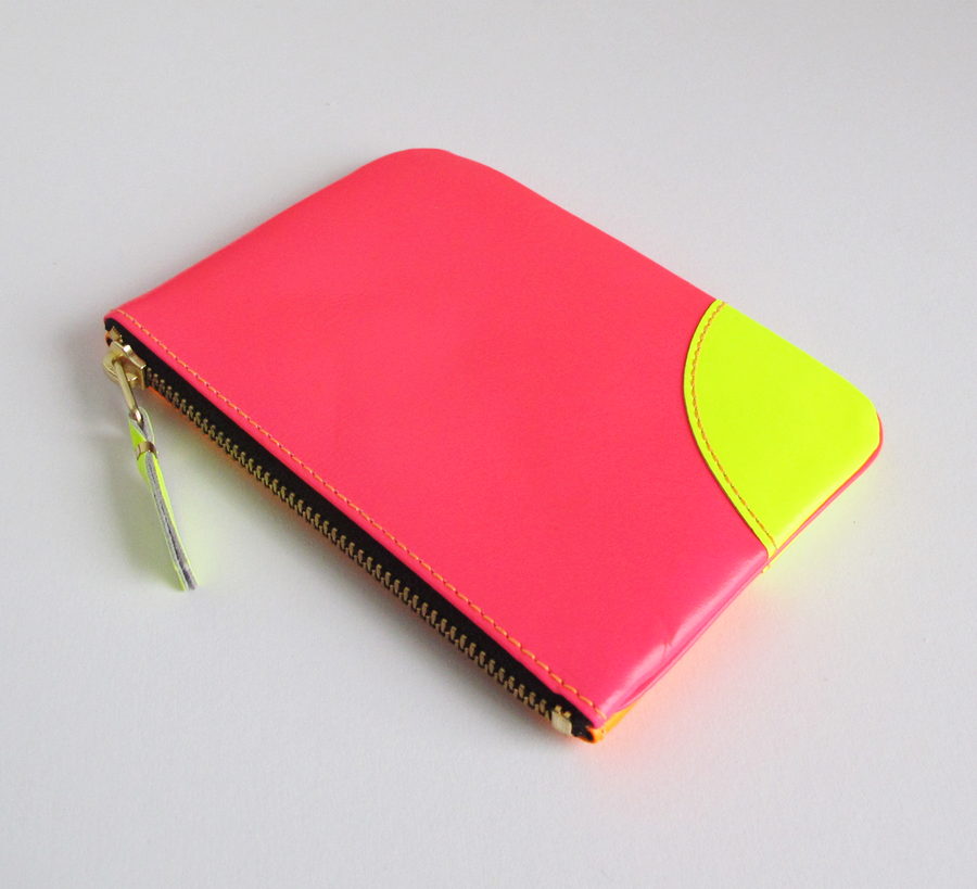 Comme des Garcons, Wallet Fluo Light Orange & Pink SA8100, pink, orange, super fluro, yellow