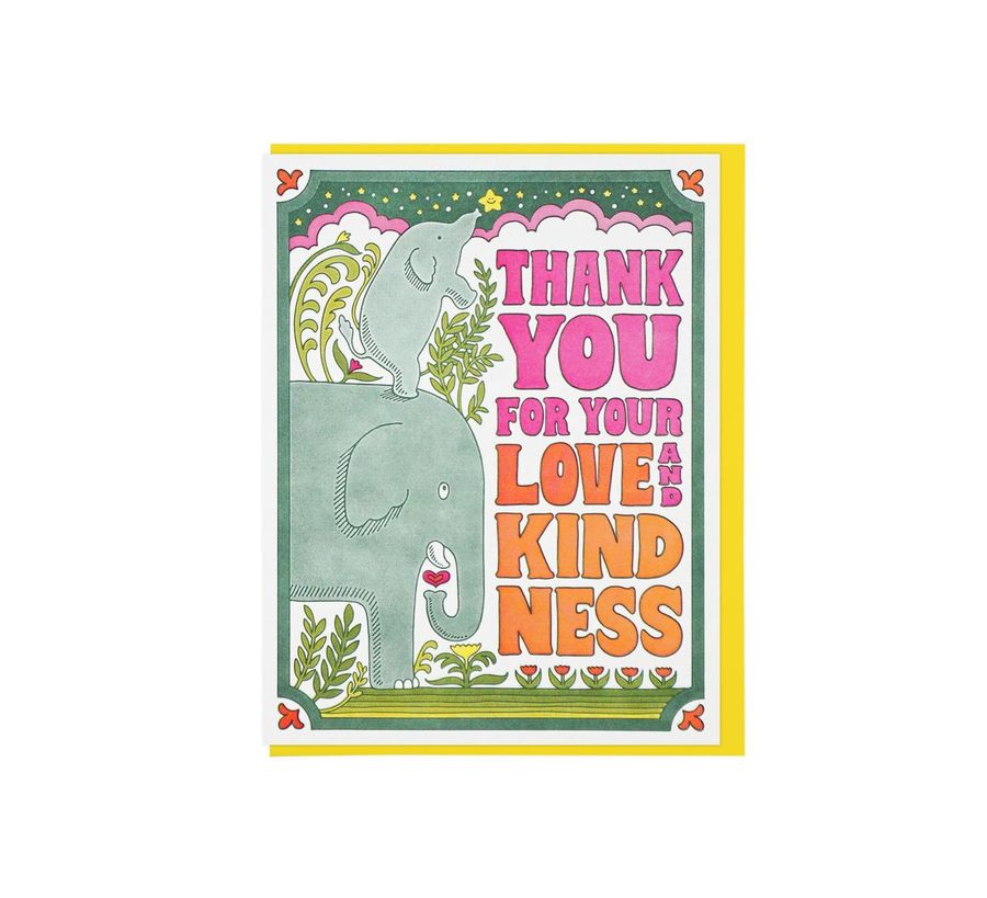 dandelion card, mini card, stationery, found bath, found bath uk stockist, luckyhorse letterpress, thank you for your love and kindness