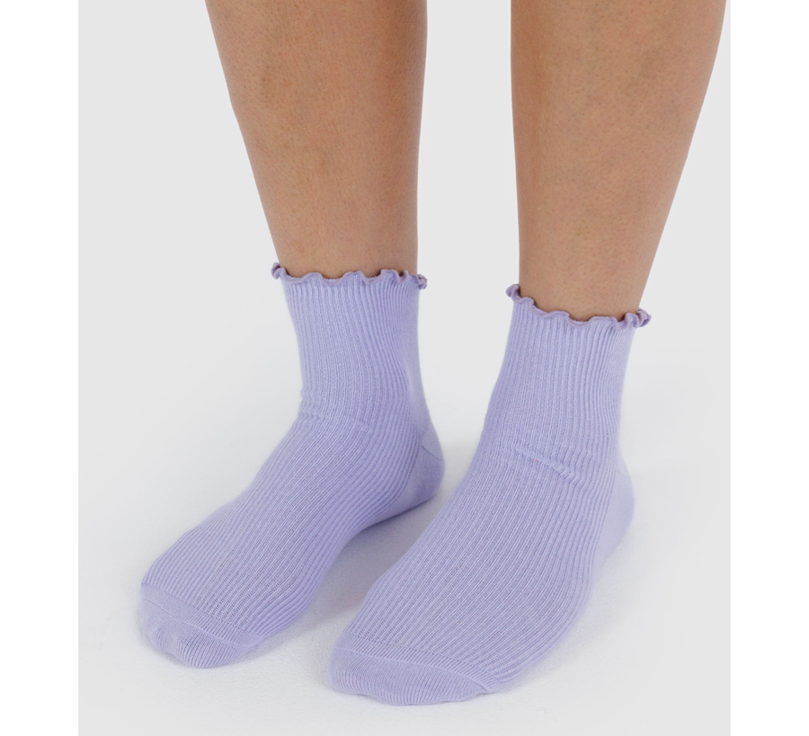 baggu, baggu uk stockist, baggu uk, big baggu, nylon, reusable bag, found bath, found bath uk stockist, baby baggu, happy metallic baggu baby, Baggu / Lavender and Red Lettuce Edge Set of 2 Socks
