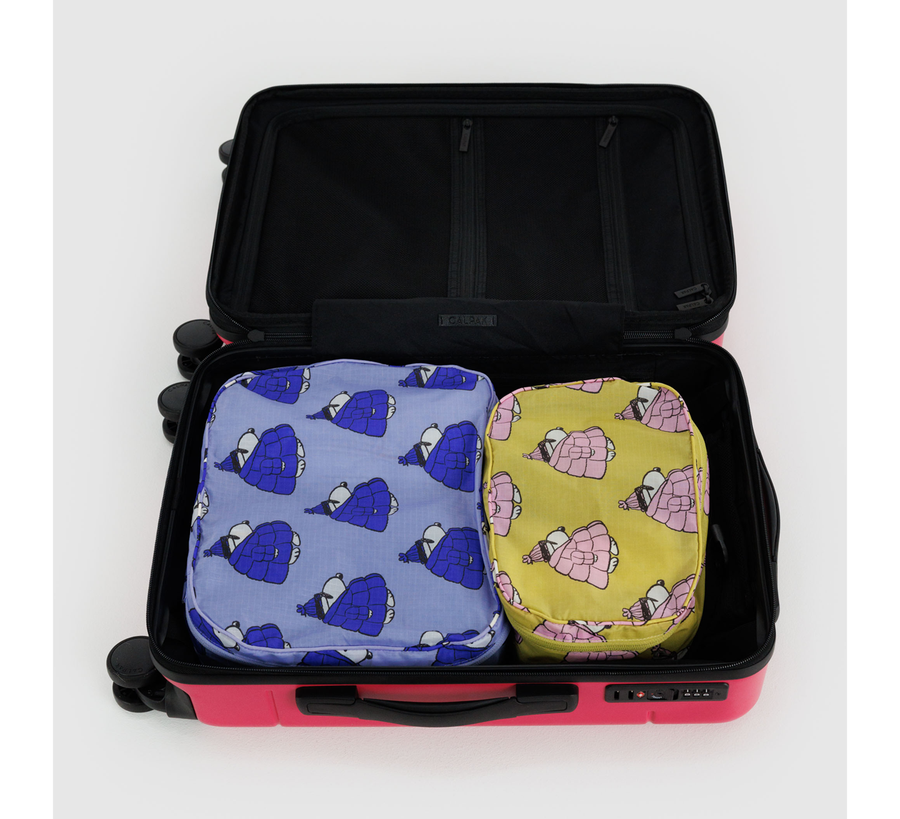 baggu, baggu uk stockist, baggu uk, big baggu, nylon, reusable bag, found bath, found bath uk stockist, baby baggu, happy metallic baggu baby, Peanuts Fanny Pack peanuts snoopy, Puffer Snoopy Packing Cube Set
