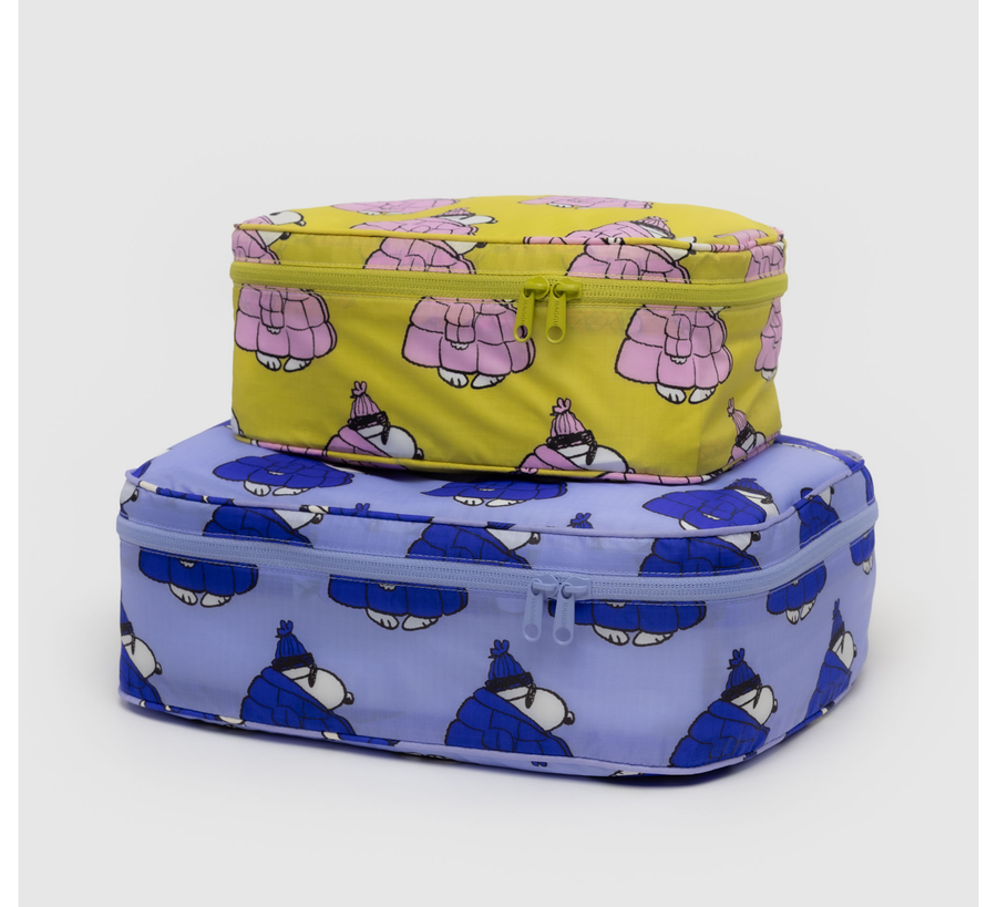 baggu, baggu uk stockist, baggu uk, big baggu, nylon, reusable bag, found bath, found bath uk stockist, baby baggu, happy metallic baggu baby, Peanuts Fanny Pack peanuts snoopy, Puffer Snoopy Packing Cube Set
