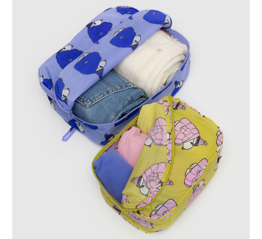 baggu, baggu uk stockist, baggu uk, big baggu, nylon, reusable bag, found bath, found bath uk stockist, baby baggu, happy metallic baggu baby, Peanuts Fanny Pack peanuts snoopy, Puffer Snoopy Packing Cube Set
