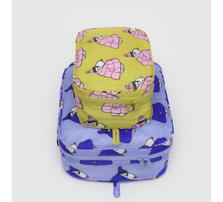 baggu, baggu uk stockist, baggu uk, big baggu, nylon, reusable bag, found bath, found bath uk stockist, baby baggu, happy metallic baggu baby, Peanuts Fanny Pack peanuts snoopy, Puffer Snoopy Packing Cube Set
