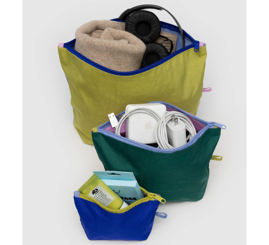 baggu, baggu uk stockist, baggu uk, big baggu, nylon, reusable bag, found bath, found bath uk stockist, baby baggu, happy metallic baggu baby, plein air Go Pouch Set