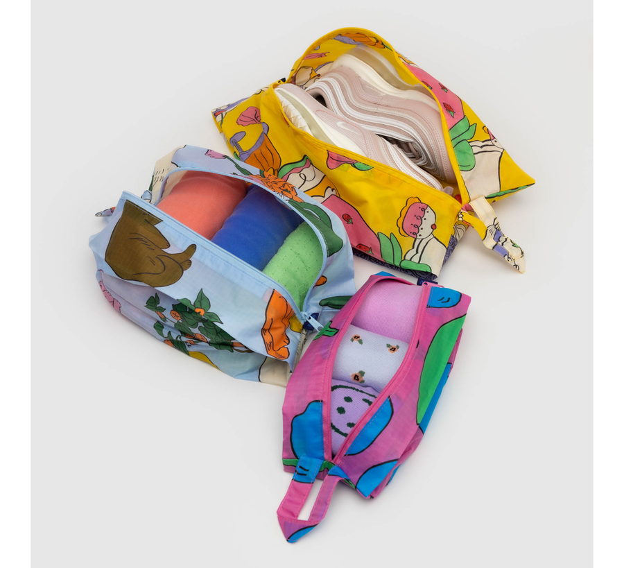 baggu, baggu uk stockist, baggu uk, big baggu, nylon, reusable bag, found bath, found bath uk stockist, baby baggu, happy metallic baggu baby, 3D Zip Set Still Life