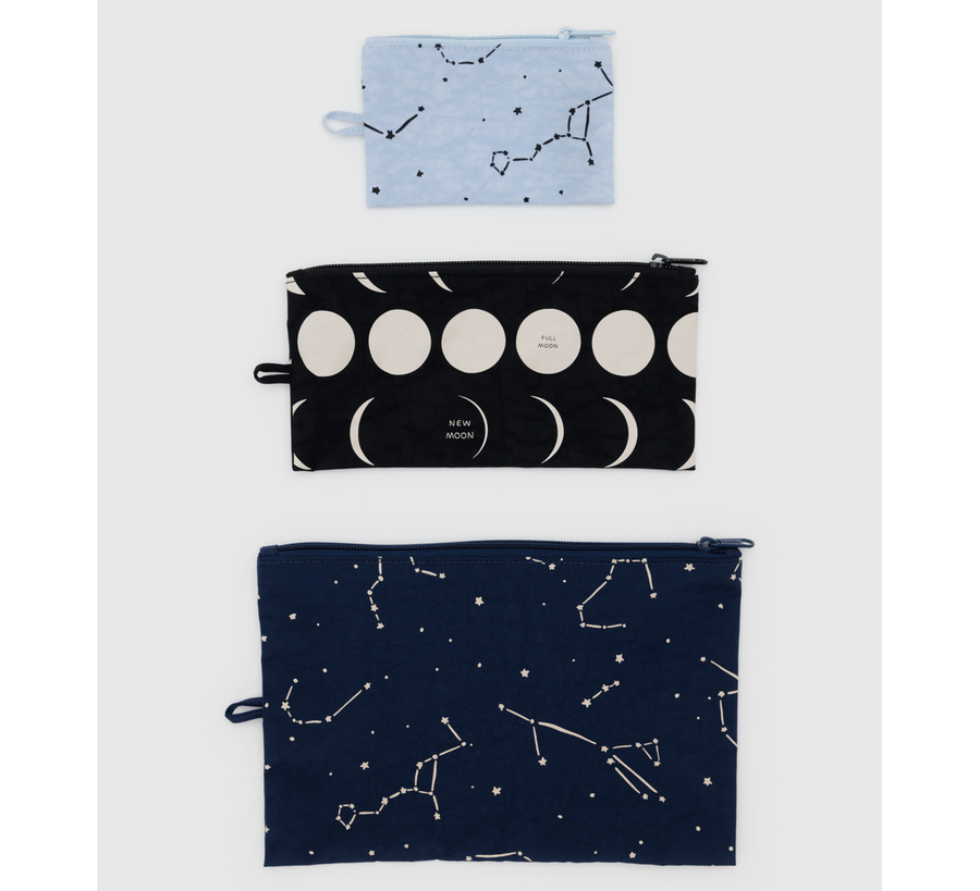 baggu, baggu uk stockist, baggu uk, big baggu, nylon, reusable bag, found bath, found bath uk stockist, baby baggu, happy metallic baggu baby, Peanuts Fanny Pack peanuts snoopy, Flat Pouch Set Night Sky
