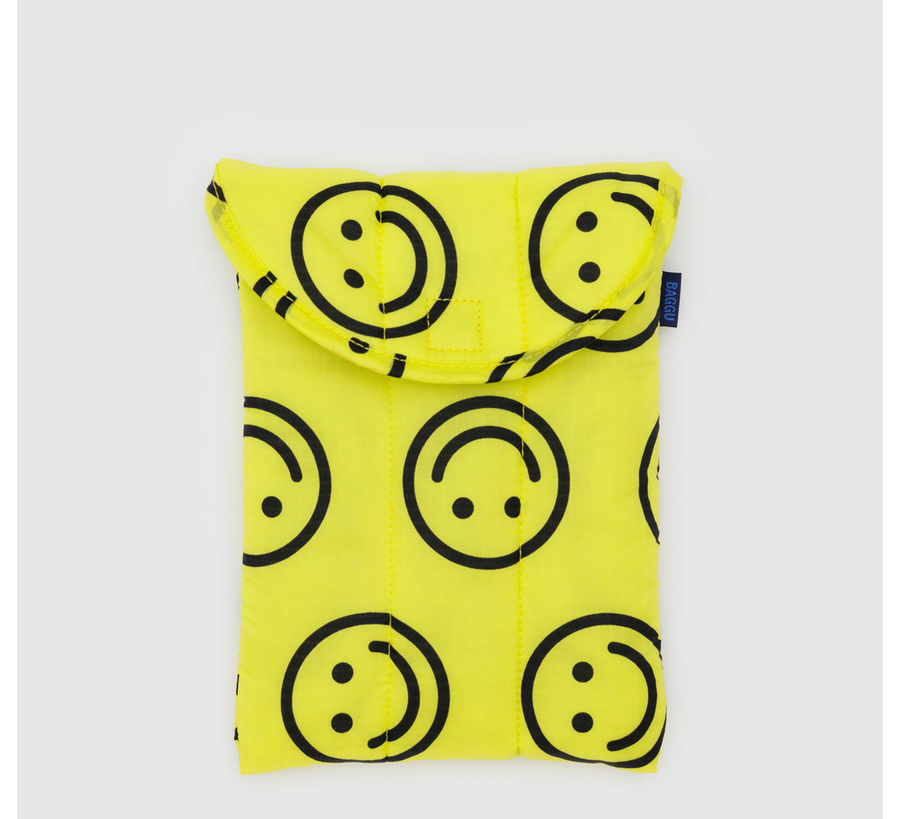 baggu, baggu uk stockist, baggu uk, big baggu, nylon, reusable bag, found bath, found bath uk stockist, baby baggu, happy metallic baggu baby, 8" Puffy Tablet Sleeve Yellow Happy