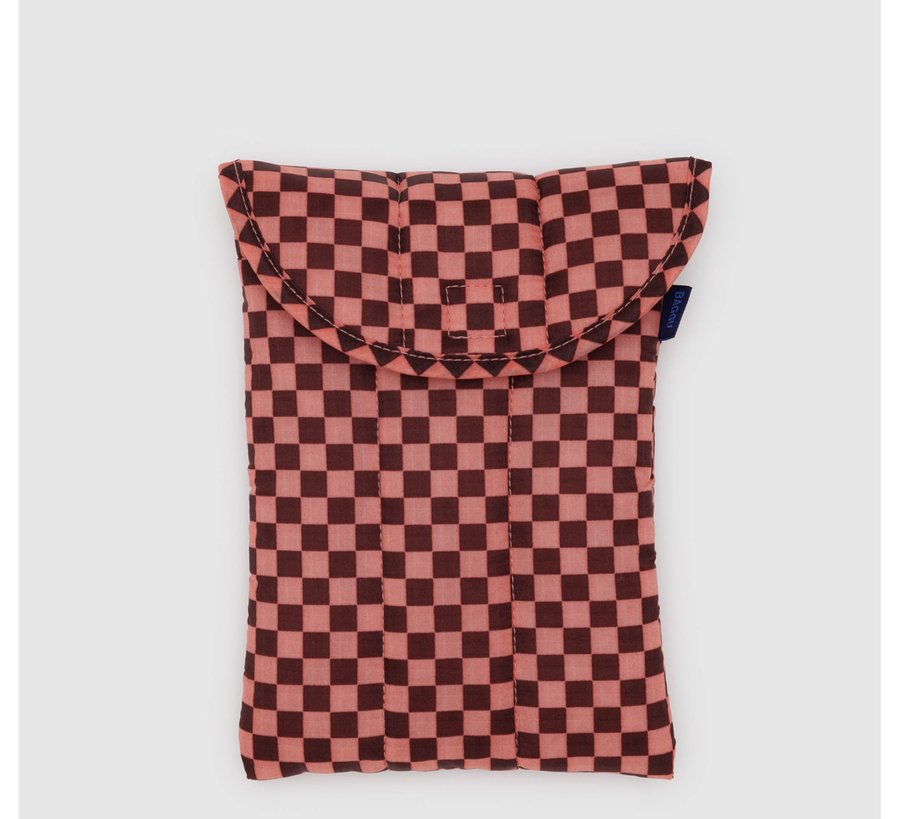 baggu, baggu uk stockist, baggu uk, big baggu, nylon, reusable bag, found bath, found bath uk stockist, baby baggu, happy metallic baggu baby, 8" Puffy Tablet Sleeve pink brown check