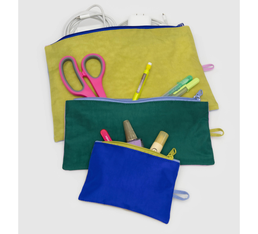 baggu, baggu uk stockist, baggu uk, big baggu, nylon, reusable bag, found bath, found bath uk stockist, baby baggu, happy metallic baggu baby, Plein Air flat Pouch Set