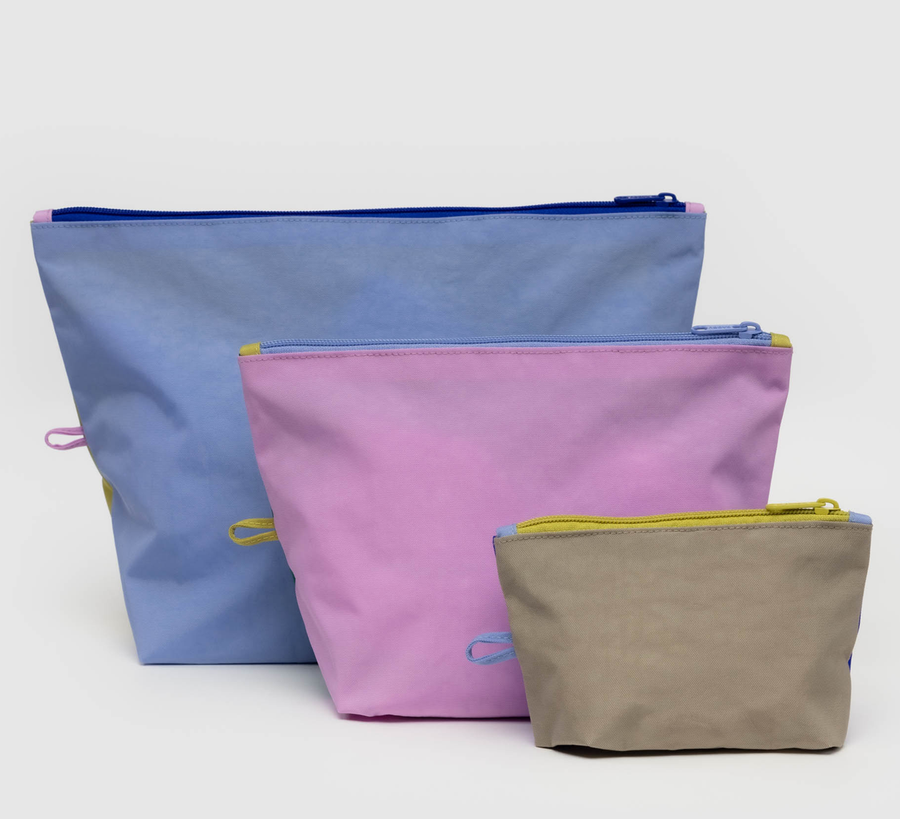 baggu, baggu uk stockist, baggu uk, big baggu, nylon, reusable bag, found bath, found bath uk stockist, baby baggu, happy metallic baggu baby, plein air Go Pouch Set