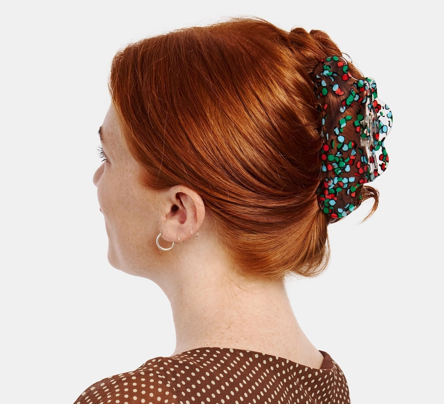 chunks accessories, hair accessories, found bath uk stockist, found bath chunks uk stockist, checkerboard hair claw, bingo nimbus Hair Claw
