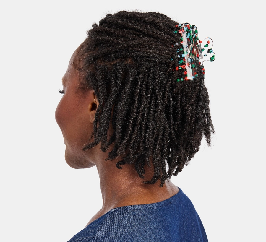 chunks accessories, hair accessories, found bath uk stockist, found bath chunks uk stockist, checkerboard hair claw, Bingo Small Jojo Hair Claw
