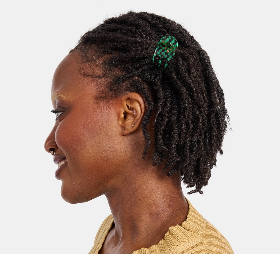 chunks accessories, hair accessories, found bath uk stockist, found bath chunks uk stockist, checkerboard hair claw, Andi Mini Jester Hair Claw
