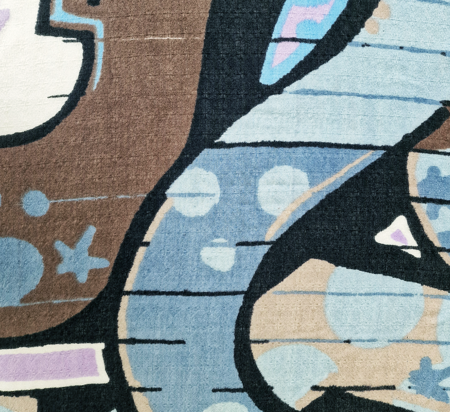 100% wool scarf, Epice, wool Scarf, epice paris, copenhagen, denmark, france, wool, found bath, found bath uk stockist, woven scarf, silver new graffiti Scarf 