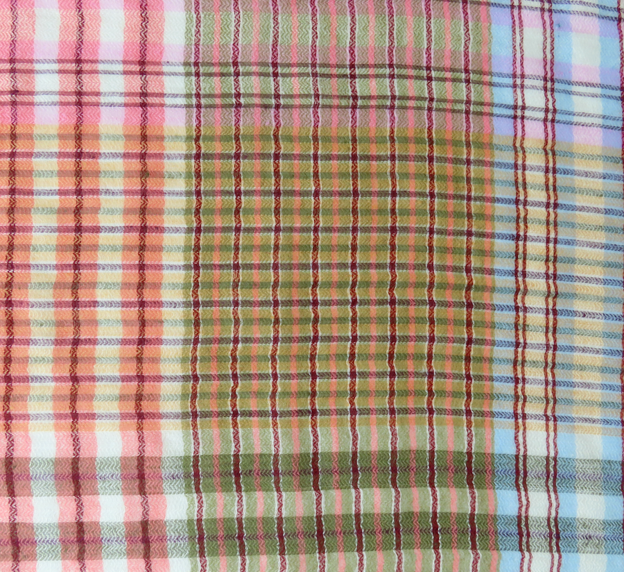 100% wool scarf, Epice, wool Scarf, epice paris, copenhagen, denmark, france, wool, found bath, found bath uk stockist, woven scarf, roses Signature Check Scarf SW-2526 E-ROSES