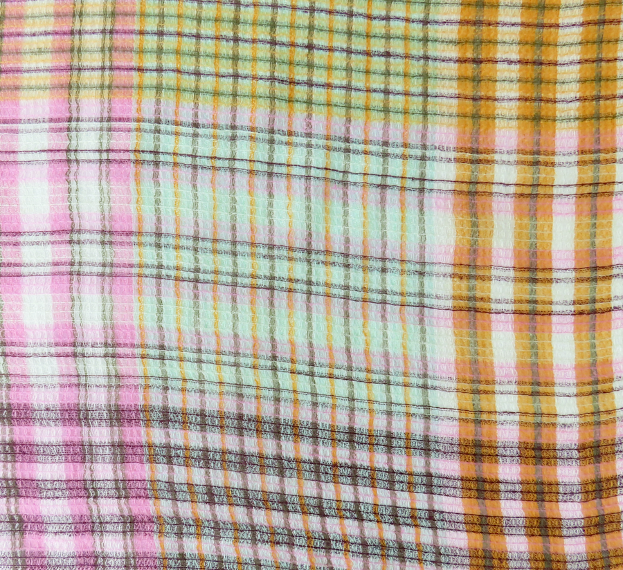 100% wool scarf, Epice, wool Scarf, epice paris, copenhagen, denmark, france, wool, found bath, found bath uk stockist, woven scarf, gold Check Square Scarf SW2527 d-gold
