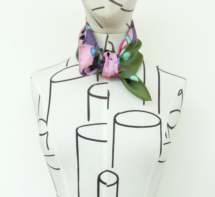 100% wool scarf, Epice, wool Scarf, epice paris, copenhagen, denmark, france, wool, found bath, found bath uk stockist, woven scarf, Violet Silk Square Graffiti Scarf PW2504 F-VIOLET