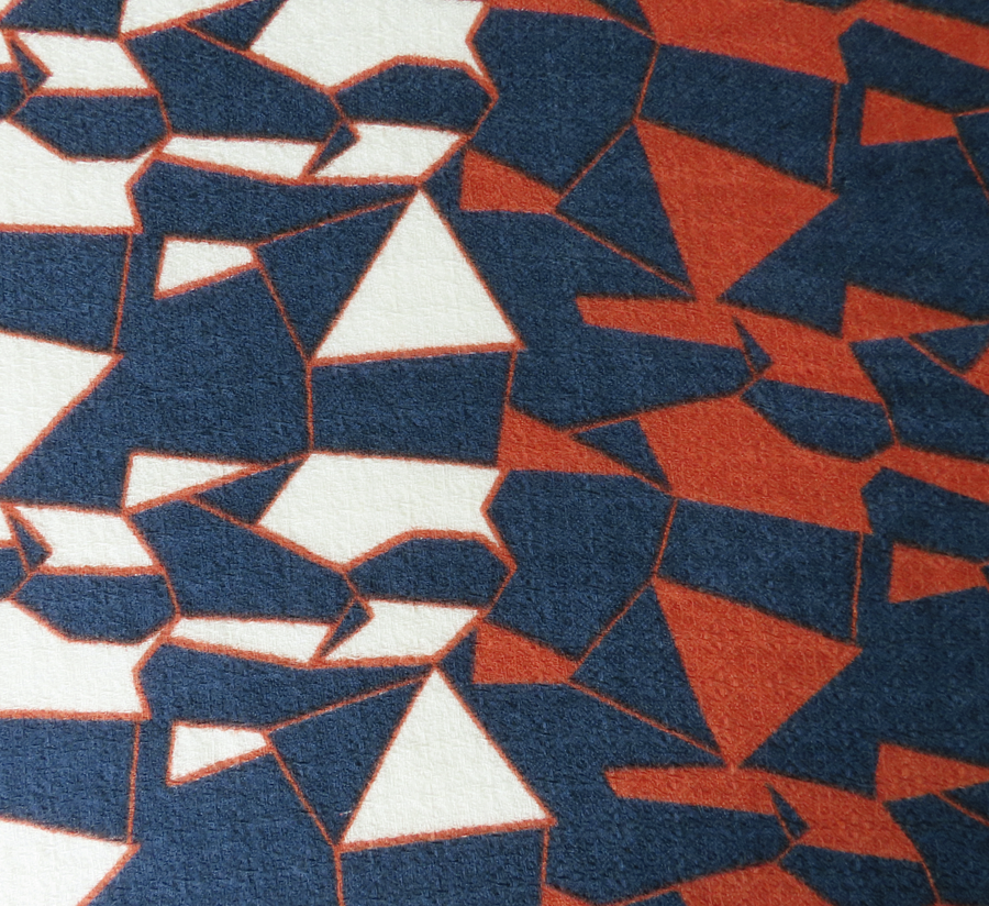 100% wool scarf, Epice, wool Scarf, epice paris, copenhagen, denmark, france, wool, found bath, found bath uk stockist, woven scarf, Indigo Glass Mosaic Scarf, GW2550 