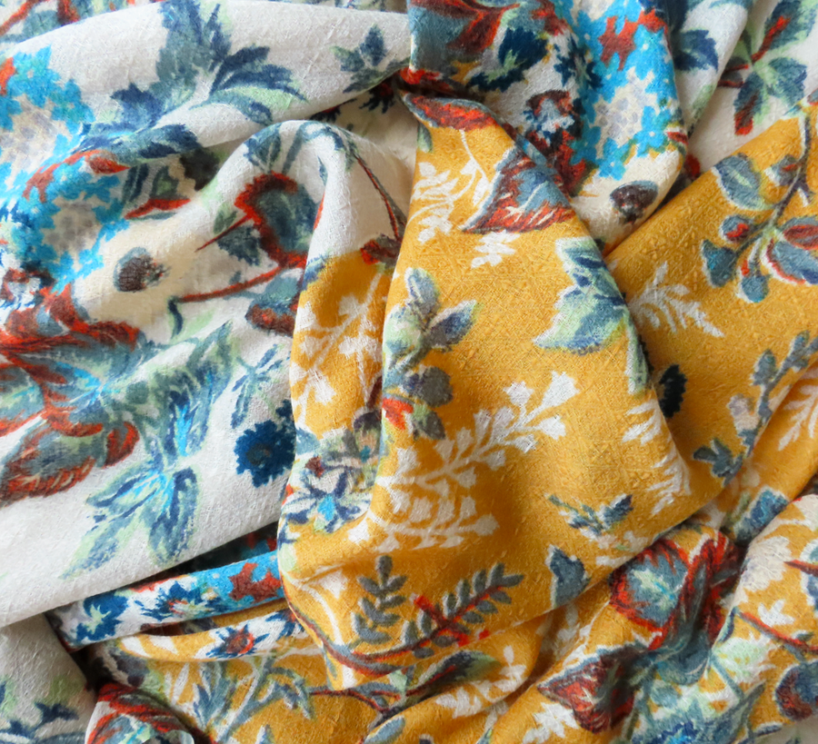 100% wool scarf, Epice, wool Scarf, epice paris, copenhagen, denmark, france, wool, found bath, found bath uk stockist, woven scarf, amarillo framed flowers Scarf
