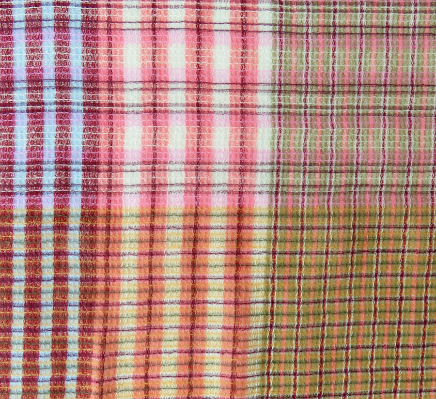 100% wool scarf, Epice, wool Scarf, epice paris, copenhagen, denmark, france, wool, found bath, found bath uk stockist, woven scarf, Earth Check Square Scarf SW2527 A-EARTH