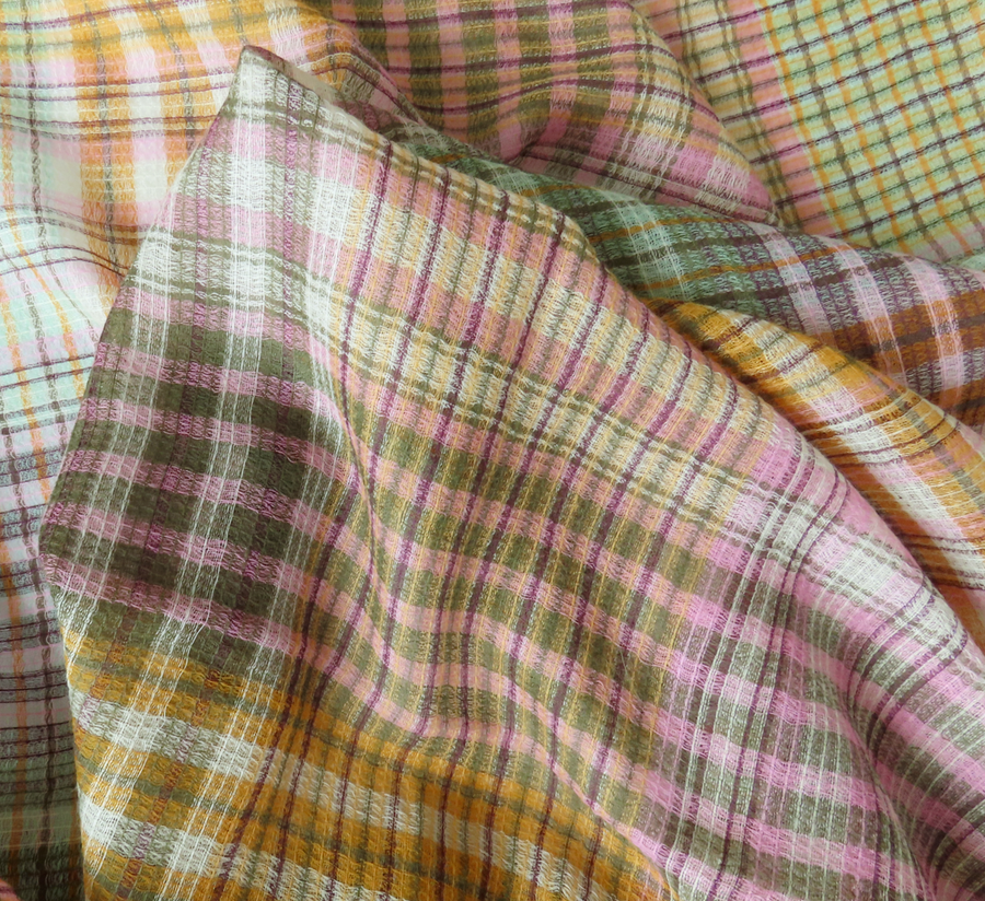 100% wool scarf, Epice, wool Scarf, epice paris, copenhagen, denmark, france, wool, found bath, found bath uk stockist, woven scarf, gold Check Square Scarf SW2527 d-gold