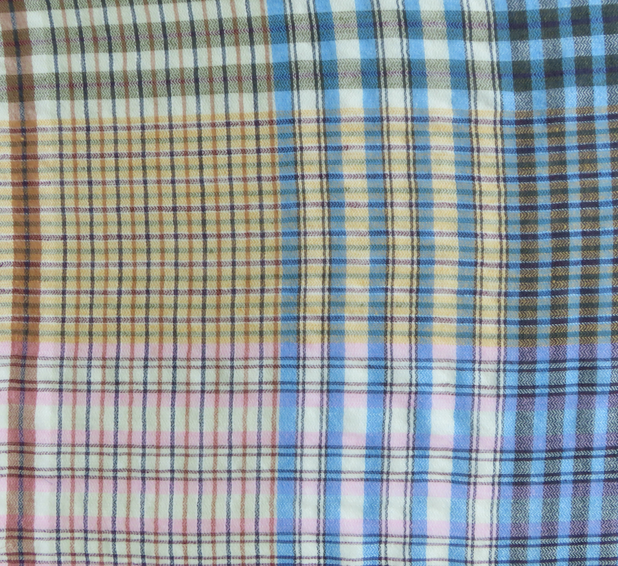 100% wool scarf, Epice, wool Scarf, epice paris, copenhagen, denmark, france, wool, found bath, found bath uk stockist, woven scarf, smoke Signature Check Scarf SW-2526 c-smoke
