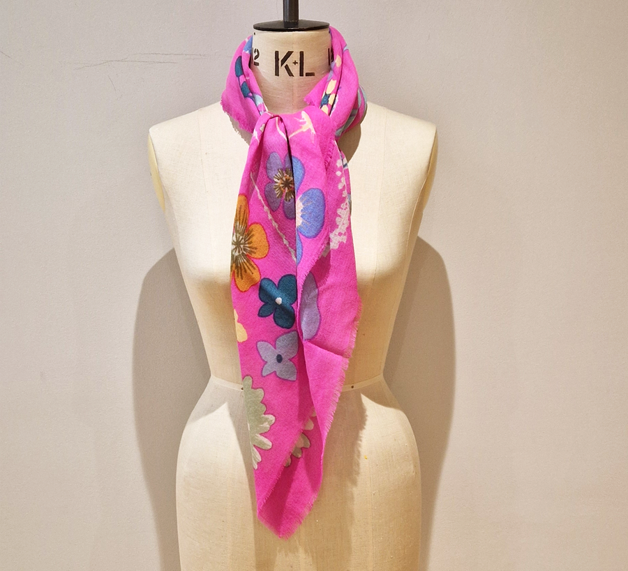 100% wool scarf, Epice, wool Scarf, epice paris, copenhagen, denmark, france, wool, found bath, found bath uk stockist, woven scarf, cashmere silk square, pink photogram scarf