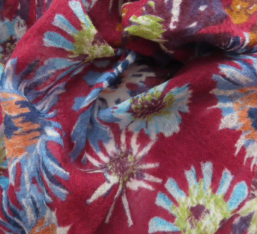 Epice Burgundy New Floral Square Scarf, epice uk stockist, found bath, uk stockist found bath epice