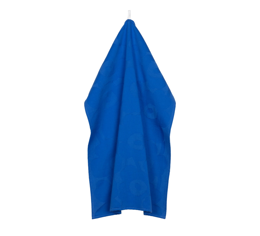Marimekko / Cobalt Unikko Tea Towel 47 x 70cm