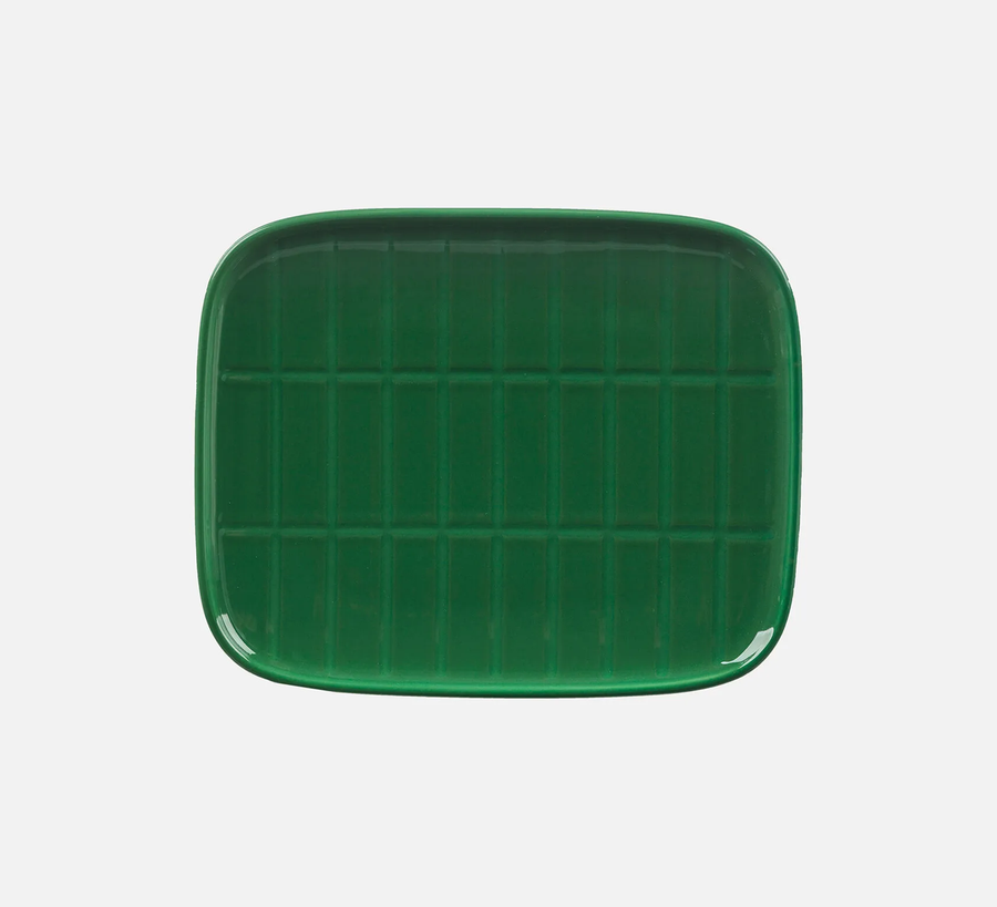 Marimekko / Tiiliskivi Green Plate 15 x 12cm