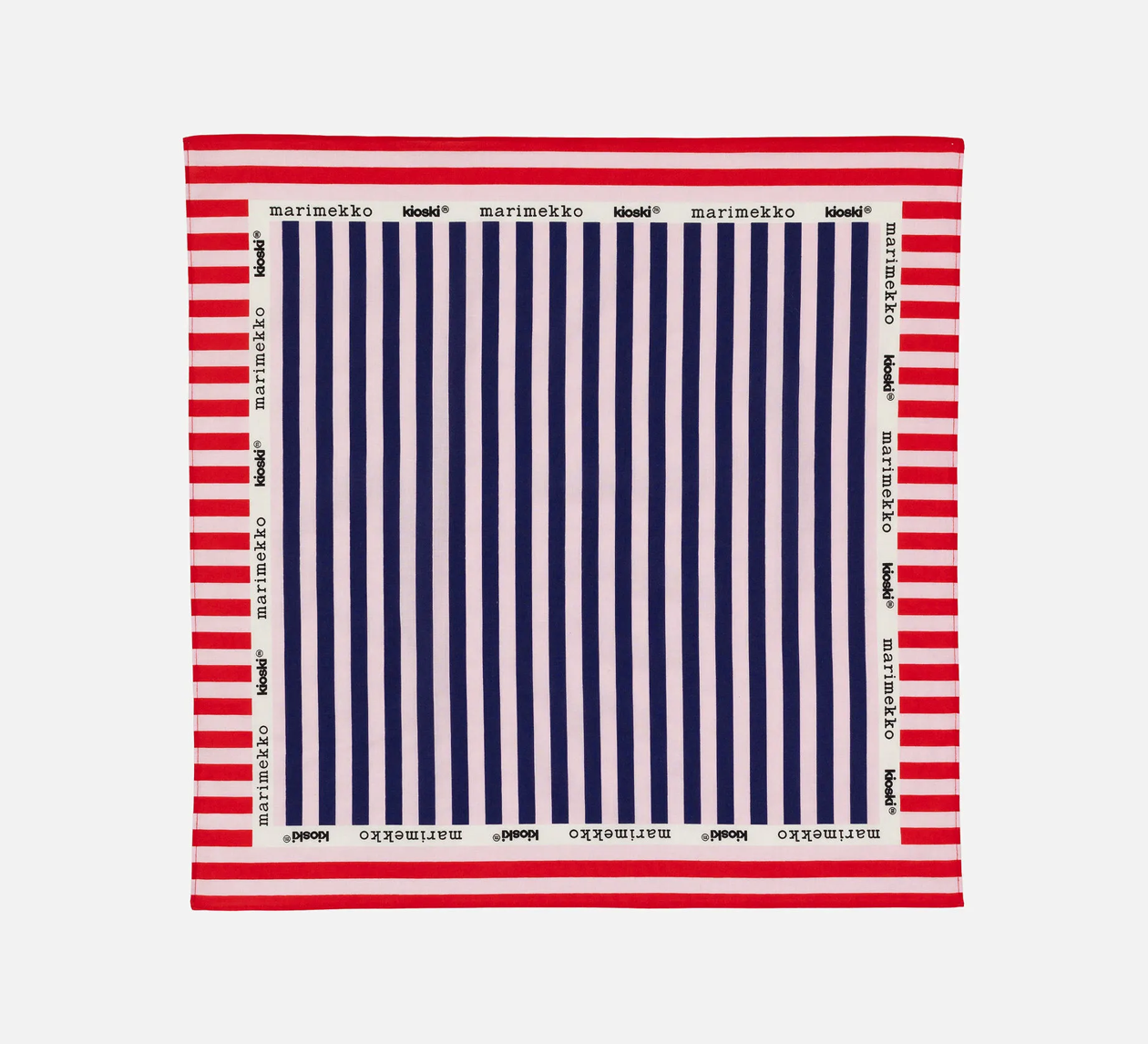 Marimekko / Red & Navy Tasaraita Astrilli Square Scarf – Found Store ...