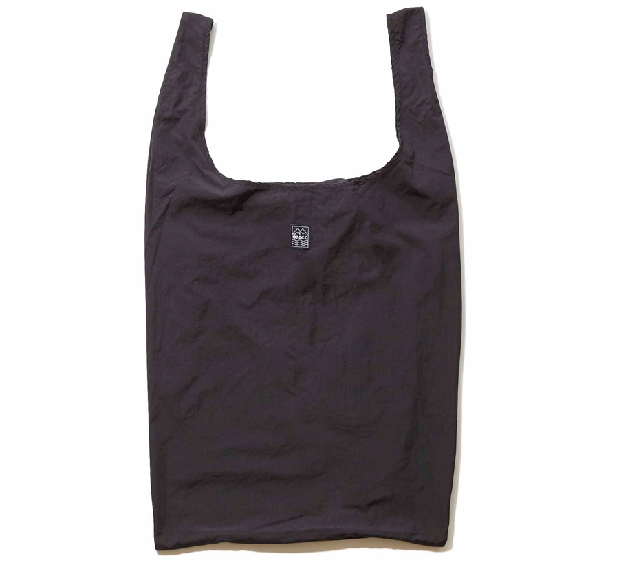 omcc japan, omcc uk stockist, omcc uk, nylon, reusable bag, found bath, found bath uk stockist, Ocean × Mountain × City × Creation, ocean mountain city creation, Large Shopping Bag black
