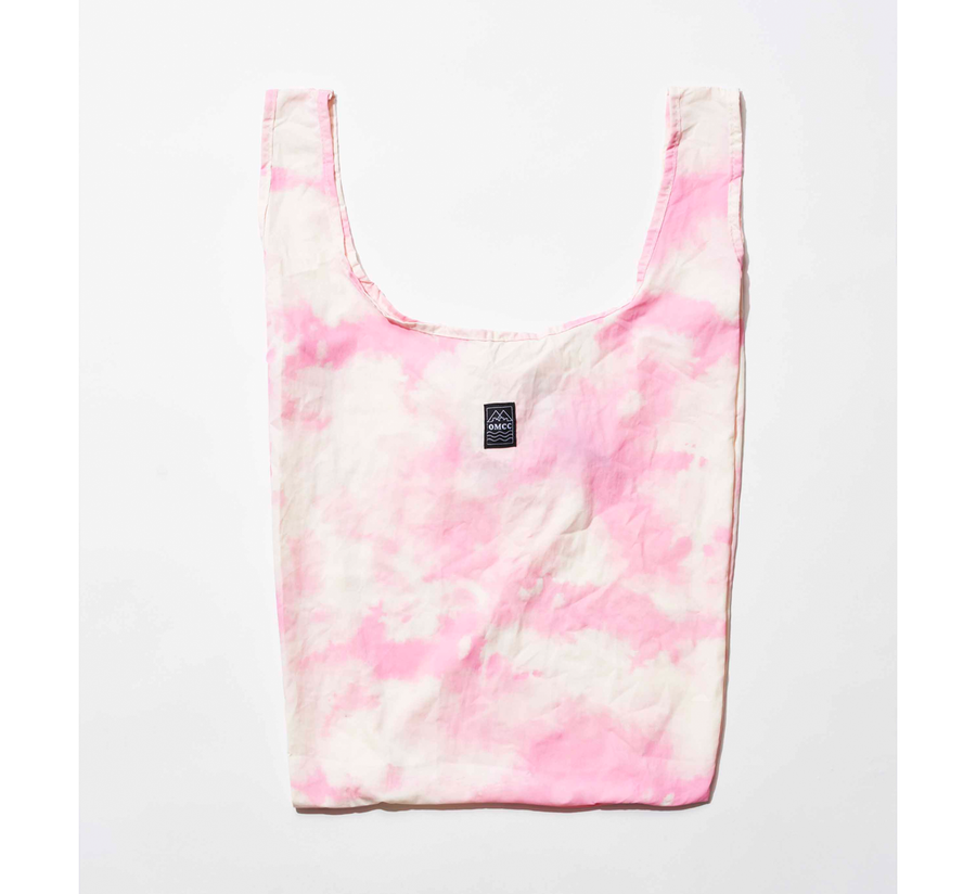 omcc japan, omcc uk stockist, omcc uk, nylon, reusable bag, found bath, found bath uk stockist, Ocean × Mountain × City × Creation, ocean mountain city creation, Medium Shopping Bag Tie-Dye pink