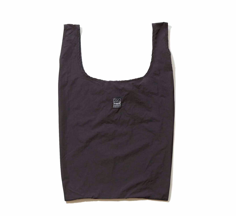 omcc japan, omcc uk stockist, omcc uk, nylon, reusable bag, found bath, found bath uk stockist, Ocean × Mountain × City × Creation, ocean mountain city creation, Medium Shopping Bag black