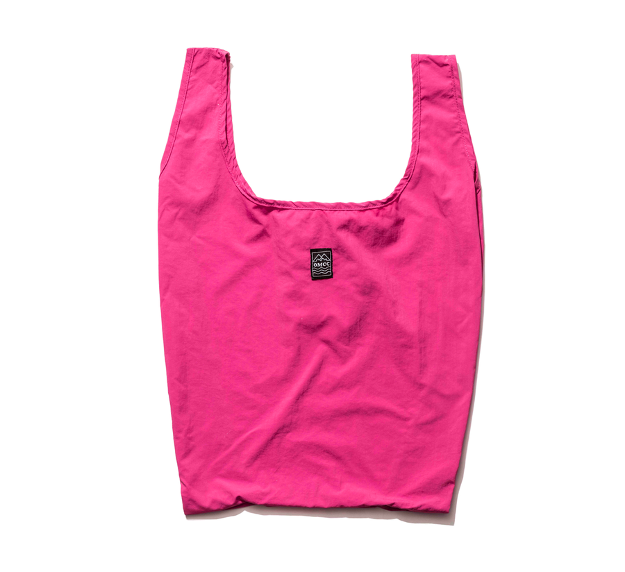 omcc japan, omcc uk stockist, omcc uk, nylon, reusable bag, found bath, found bath uk stockist, Ocean × Mountain × City × Creation, ocean mountain city creation, Medium Shopping Bag fuchsia