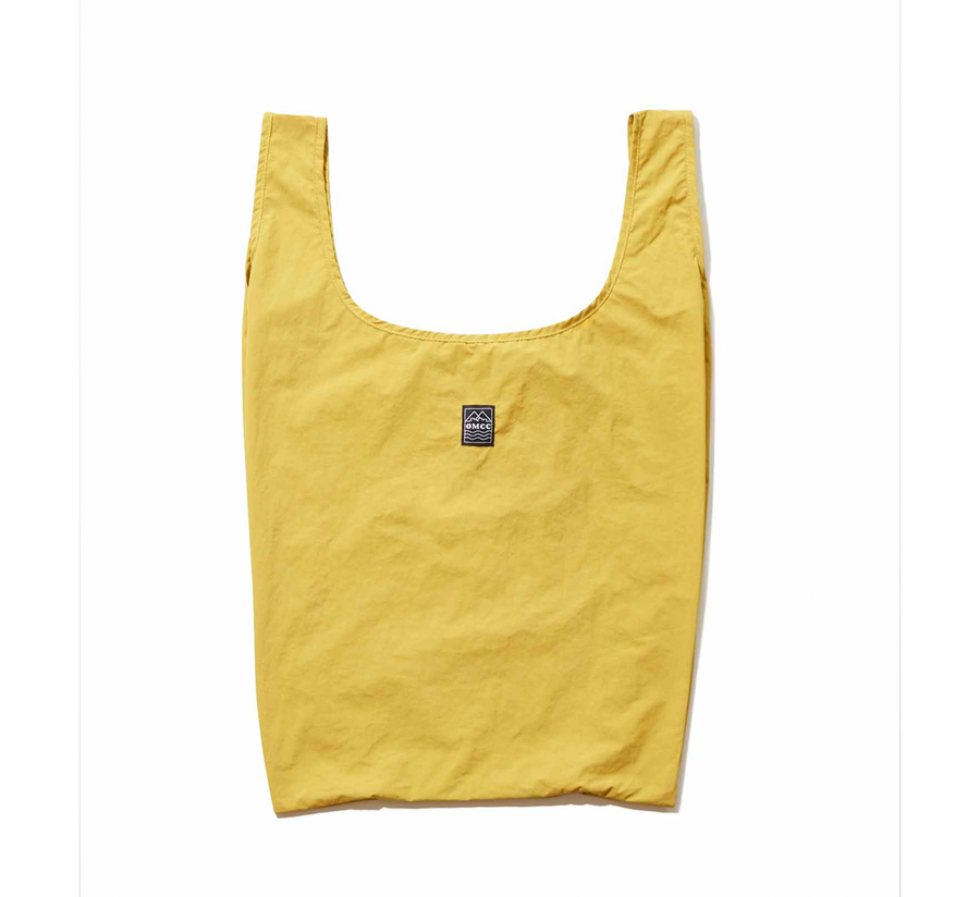 omcc japan, omcc uk stockist, omcc uk, nylon, reusable bag, found bath, found bath uk stockist, Ocean × Mountain × City × Creation, ocean mountain city creation, Medium Shopping Bag mustard