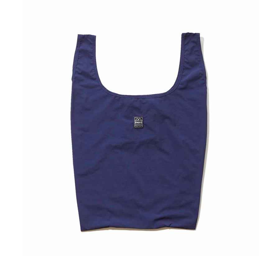 omcc japan, omcc uk stockist, omcc uk, nylon, reusable bag, found bath, found bath uk stockist, Ocean × Mountain × City × Creation, ocean mountain city creation, Medium Shopping Bag navy