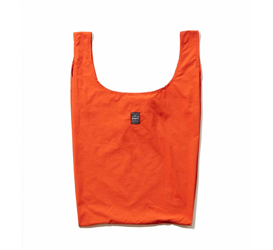 omcc japan, omcc uk stockist, omcc uk, nylon, reusable bag, found bath, found bath uk stockist, Ocean × Mountain × City × Creation, ocean mountain city creation, Medium Shopping Bag orange