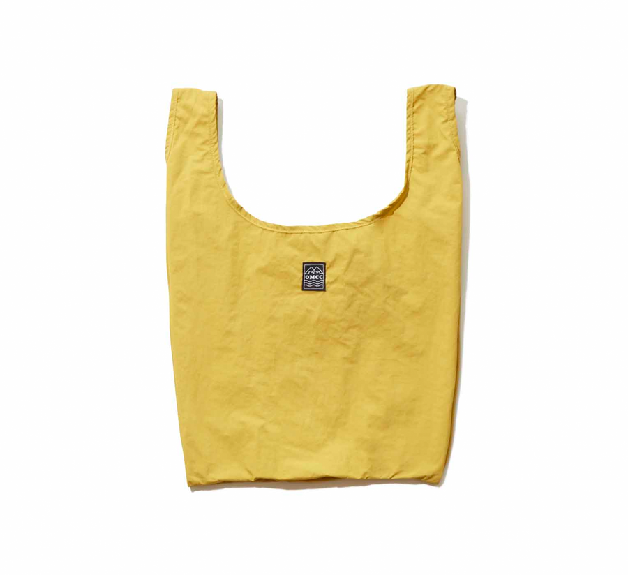 omcc japan, omcc uk stockist, omcc uk, nylon, reusable bag, found bath, found bath uk stockist, Ocean × Mountain × City × Creation, ocean mountain city creation, Small Shopping Bag mustard
