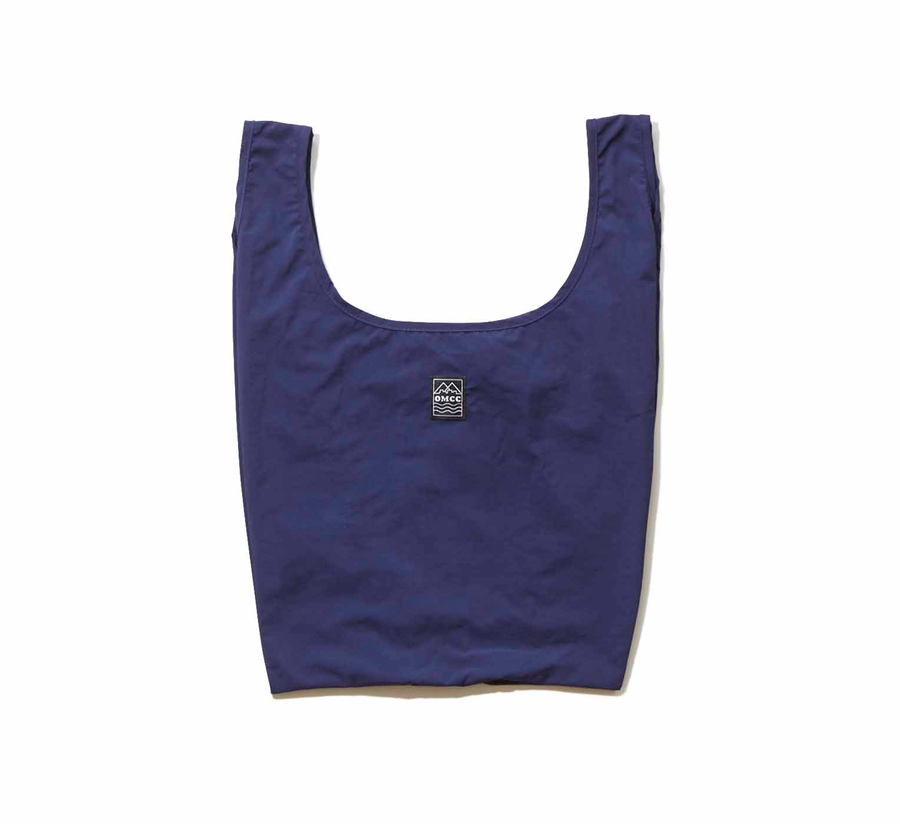 omcc japan, omcc uk stockist, omcc uk, nylon, reusable bag, found bath, found bath uk stockist, Ocean × Mountain × City × Creation, ocean mountain city creation, Small Shopping Bag navy