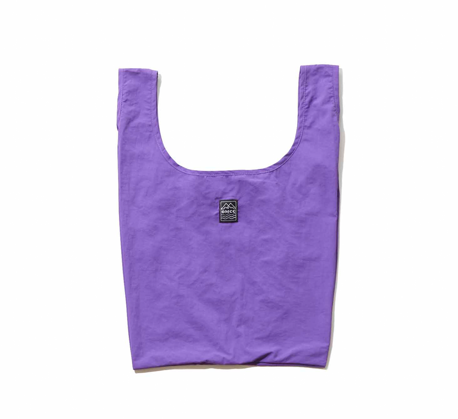 omcc japan, omcc uk stockist, omcc uk, nylon, reusable bag, found bath, found bath uk stockist, Ocean × Mountain × City × Creation, ocean mountain city creation, Small Shopping Bag purple