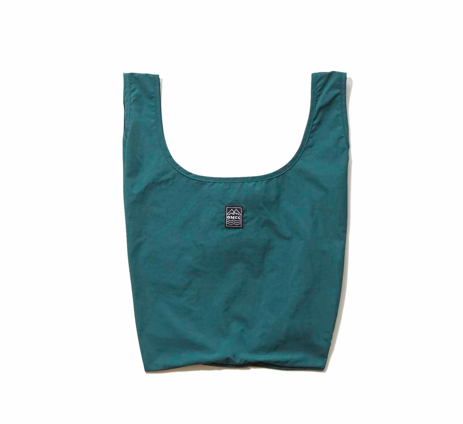 omcc japan, omcc uk stockist, omcc uk, nylon, reusable bag, found bath, found bath uk stockist, Ocean × Mountain × City × Creation, ocean mountain city creation, Small Shopping Bag viridian