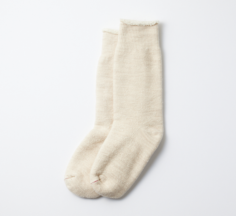rototo, double face socks, found bath, found bath uk stockist, orange, marl, cotton, wool, ro to to, Japanese socks, made in japan, towelling, rototo uk stockist, oatmeal