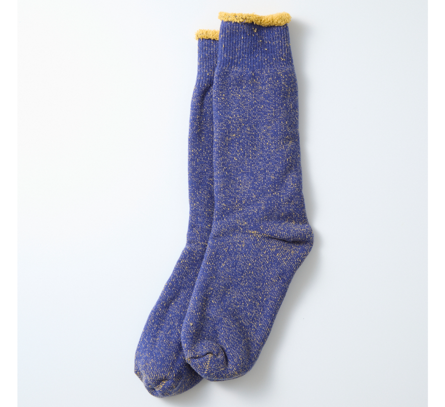 rototo, rototo uk stockist, found bath, found bath uk stockist, pile red ribbed socks, red mix marl, japan, japanese socks, loose pile socks, slipper socks, non slip, blue light yellow reversible pile socks