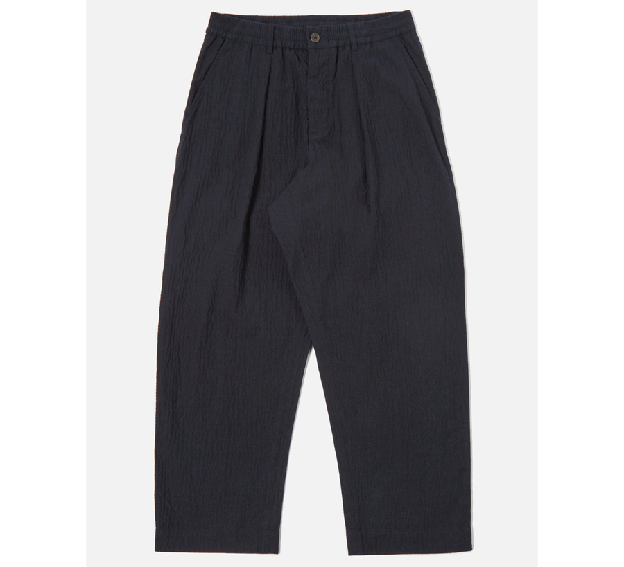 universal works Navy Ospina Cotton Oxford Pant, uk stockist, found bath, uk stockist found bath universal works