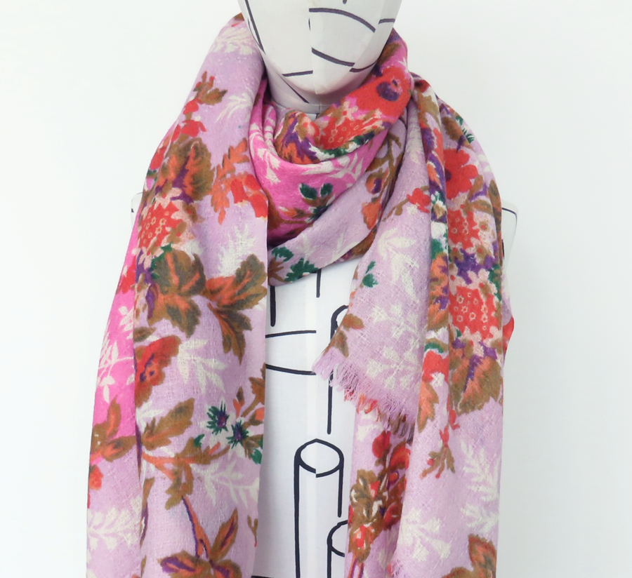 100% wool scarf, Epice, wool Scarf, epice paris, copenhagen, denmark, france, wool, found bath, found bath uk stockist, woven scarf, iris rose framed flowers Scarf
