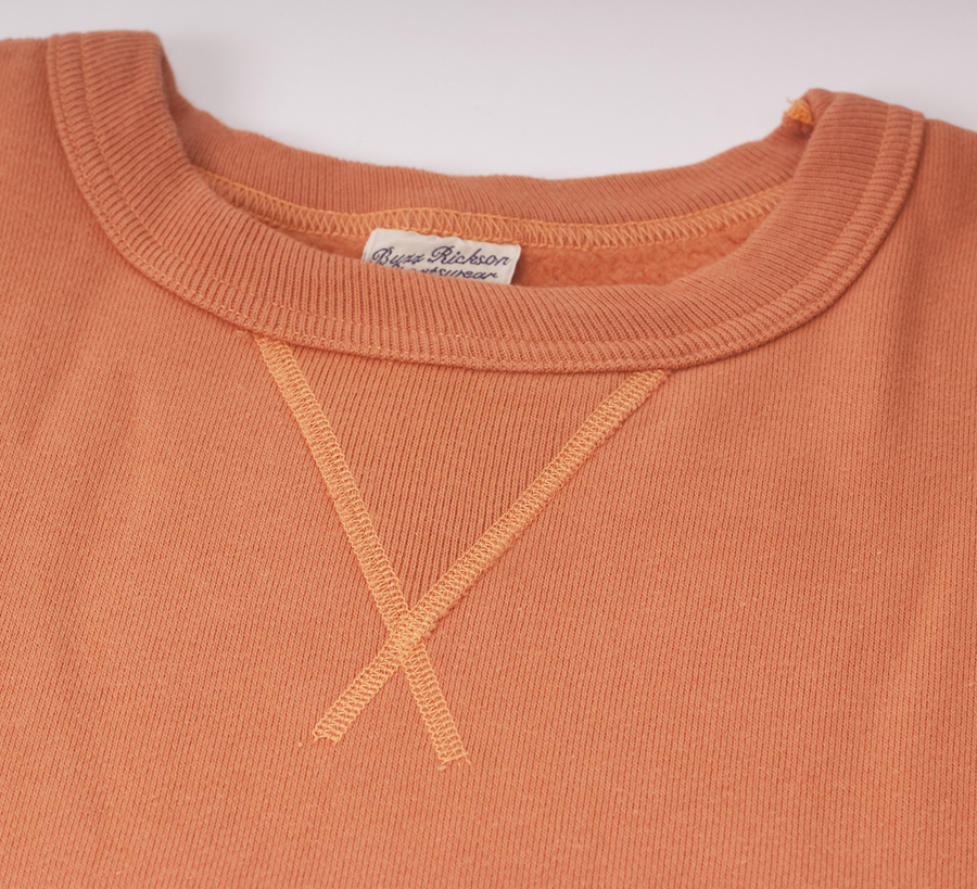 Buzz Rickson Orange 4 Needle Plain Sweatshirt Found Store Limited