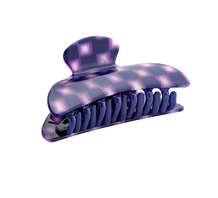Machete / Purple Checker Midi Heirloom Hair Claw Found Store Limited